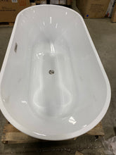 Load image into Gallery viewer, Woodbridge  67&quot; x 32&quot; Freestanding Soaking Bathtub Black/White AS IS(795)
