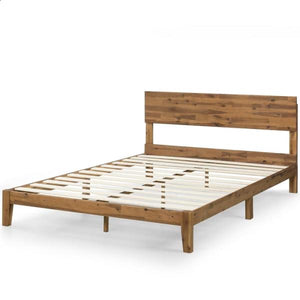 Julia 10 in. Queen Wood Platform Bed with Headboard #694HW