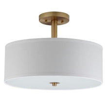 Load image into Gallery viewer, Clara 16 in. 3-Light Chrome Semi-Flush Mount Light Gold 3066RR
