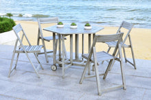 Load image into Gallery viewer, Kerman 4pc Wood Folding Patio Chairs Gray Wash AS IS(710)
