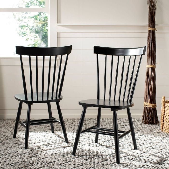 Parjker Windsor Dining Chairs Set of 2 Black(1434)