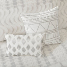 Load image into Gallery viewer, King/ Cal. King Duvet Cover + 2 Shams Gray/White Liliana Reversible Duvet Cover Set 225DC

