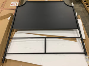 Magnolia Home Manor Cathedral Queen Headboard Panel Bed By Joanna Gaines Black  285CDR