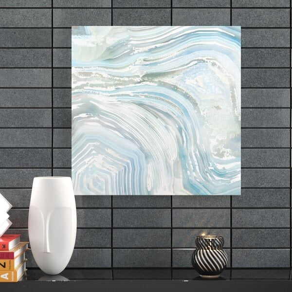 Agate in Blue II Graphic Art on wrapped canvas #4576