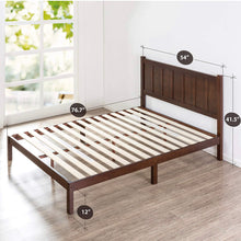 Load image into Gallery viewer, Zinus Adrian Wood Rustic Style Platform Bed with Headboard Full Size #753HW
