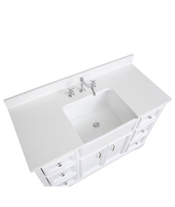 Bathroom Vanity, Base: White, 48", Single Sink *AS IS* #348HW