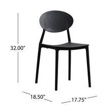 Load image into Gallery viewer, Ayleen Stacking Side Chair Black (Set of 2) #279hw
