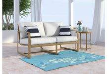 Load image into Gallery viewer, Mirabelle Outdoor Sofa in White and French Gold(623)
