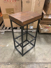 Load image into Gallery viewer, Debby Bar &amp; Counter Stool Wood/Black Frame 338CDR
