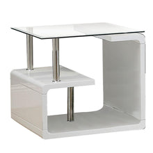 Load image into Gallery viewer, Torkel White High Gloss End Table #2205RR

