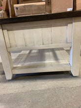 Load image into Gallery viewer, Farmhouse Whitewash Coffee Table with 3 Universal Drawers
