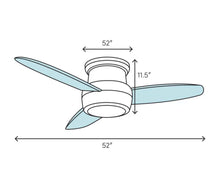 Load image into Gallery viewer, 52&quot; Concept II 3 - Blade LED Propeller Ceiling Fan with Remote Control and Light Kit Included 699AH
