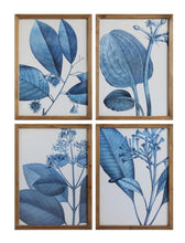 Load image into Gallery viewer, ‘Blue Botanical’-4 Piece Picture Frame Graphic Art Print Set on Paper #5517
