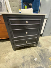 Load image into Gallery viewer, 30 in. Bath Vanity in Gray with Cottage Dresser Style with White Stone Top and Basin
