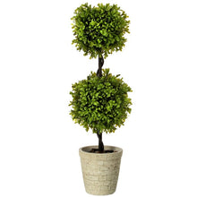 Load image into Gallery viewer, 24” Artificial Boxwood Topiary in Pot #36HW
