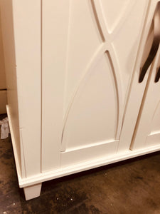 30" Marble top White bathroom vanity