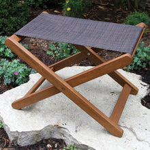 Load image into Gallery viewer, Dark Brown Sling and Eucalyptus Outdoor Ottoman(827)
