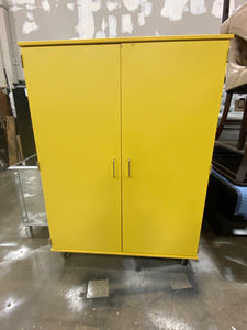 Mobiles 12 Compartment Classroom Cabinet with Casters Yellow AS IS