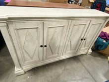 Load image into Gallery viewer, Distressed 64&quot; Wide  Rubberwood Sideboard
