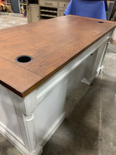 Load image into Gallery viewer, Durham Weathered White 66" Executive Desk
