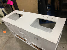 Load image into Gallery viewer, Lakeshore 60&quot; Double Bathroom Vanity, White, Top: Quartz
