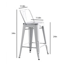 Load image into Gallery viewer, Derbyshire Counter &amp; Bar Stool (1) Sand Matte White 24”Seat height #106HW
