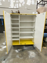 Load image into Gallery viewer, Mobiles 12 Compartment Classroom Cabinet with Casters Yellow AS IS
