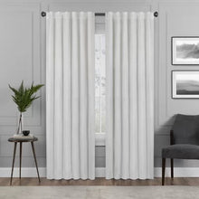 Load image into Gallery viewer, Sharron Max Blackout Rod Pocket Single Curtain Panel set of 2- Snow #618nd

