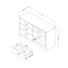 Load image into Gallery viewer, Tassio 6 Drawer Double Dresser Nordik Oak(370)
