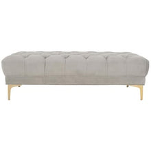 Load image into Gallery viewer, Safavieh Zarya Modern Gray/Brass Accent Bench - *AS IS* - #147CE

