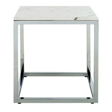 Load image into Gallery viewer, Bethany White Marble and Chrome End Table(2345RR)
