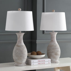Safavieh Lighting 30-inch Bentlee Grey LED Table Lamp (Set of 2) #442HW