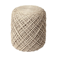 Load image into Gallery viewer, Aneika 16&#39;&#39; Round Plaid Pouf Ottoman Cream(1928RR)
