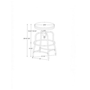 Woodsboro Backless Adjustable Barstool Single Brown(1175)