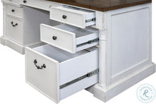 Load image into Gallery viewer, Durham Weathered White 66" Executive Desk
