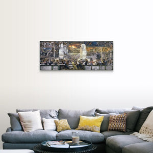 Detroit Industry, North Wall, 1932-33' Print on Canvas 14”x36”(1021)