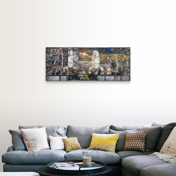 Detroit Industry, North Wall, 1932-33' Print on Canvas 14”x36”(1021)