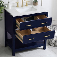 Load image into Gallery viewer, Goodin 30" Single Bathroom Vanity Set Blue/Gold
