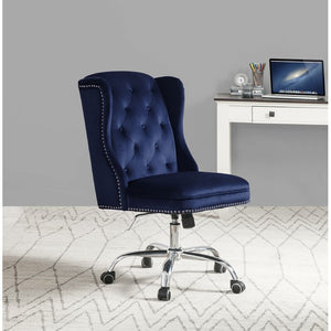 Erlandson Velvet Task Chair Blue 189CDR