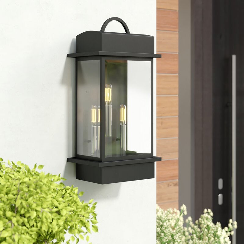 Watterson 3-Light Outdoor Wall Lantern Single Black(1489)