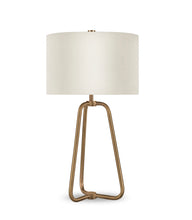 Load image into Gallery viewer, Bryan Table Lamp-Golden Antique Brass with Linen shade #310MM

