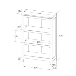Carson 48” 3 Shelf Bookcase White(355)