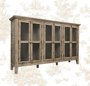 Eau Claire 70" Wide Acacia Wood Sideboard - Weathered Gray