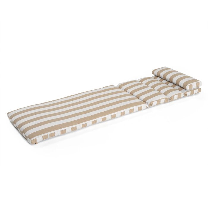 Northridge Outdoor Sunbrella Seat/Back Cushion Set of 2 Beige Stripe(1256)