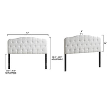 Load image into Gallery viewer, Barksdale Queen Upholstered Panel Headboard Ivory #184HW
