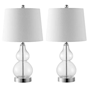 Brisor 22 in. Clear/Chrome Table Lamp - Set of 2 (SB299)