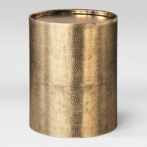 Manila Cylinder Drum Accent Table Gold (227)