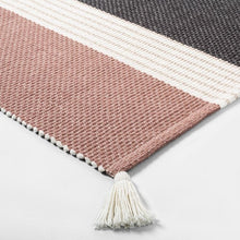 Load image into Gallery viewer, Hearth &amp; Hand 20&quot; x 32&quot; Stripe Bath Rug with Tassels(2100RR)
