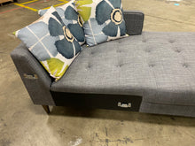 Load image into Gallery viewer, Chaise Lounge Sectional Piece AS IS Blue Linen
