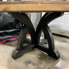 Load image into Gallery viewer, Round Rustic Solid Wood Dining Table 60”

